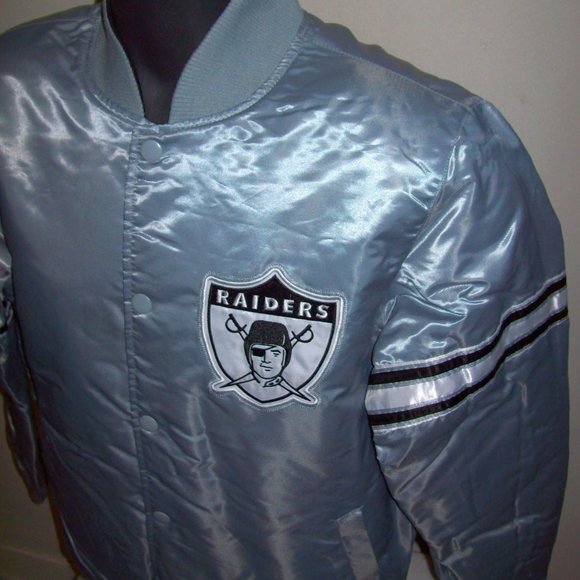 OAKLAND RAIDERS STARTER REVERSIBLE JACKET 4X - Picture 3 of 8